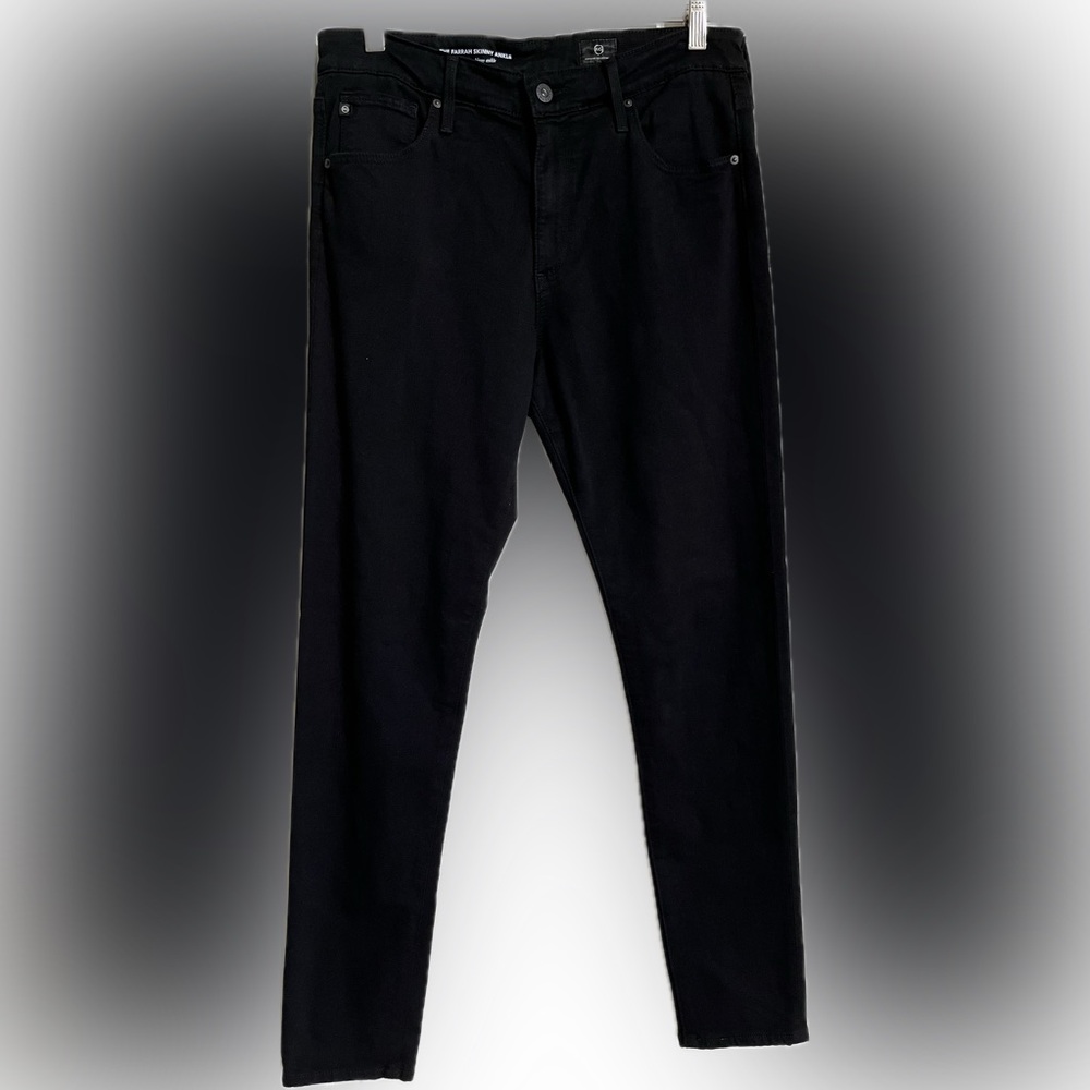 AG Adriano Goldschmied Black Farrah High Rise Skinny Ankle Jeans